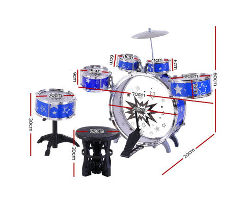 11 Piece Kids Drum Set