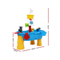 Kids Beach Sand and Water Toys Outdoor Table Pirate Ship Childrens Sandpit - SM Everyday Living