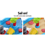 Kids Beach Sand and Water Toys Outdoor Table Pirate Ship Childrens Sandpit - SM Everyday Living