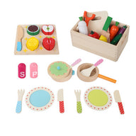 Pretend Play Food Kitchen Wooden Toys Childrens Cooking Utensils Food - SM Everyday Living