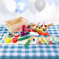 Pretend Play Food Kitchen Wooden Toys Childrens Cooking Utensils Food - SM Everyday Living