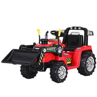 Kids Electric Ride On Car Bulldozer Digger Red