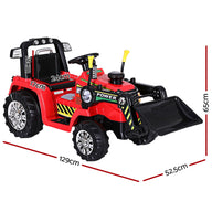 Kids Electric Ride On Car Bulldozer Digger Red