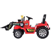 Kids Electric Ride On Car Bulldozer Digger Red