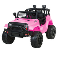 Kids Ride On Car Electric 12V Car Toys Jeep Battery Remote Control Pink - SM Everyday Living