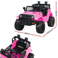 Kids Ride On Car Electric 12V Car Toys Jeep Battery Remote Control Pink - SM Everyday Living