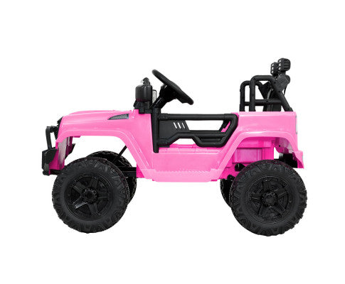 Kids Ride On Car Electric 12V Car Toys Jeep Battery Remote Control Pink