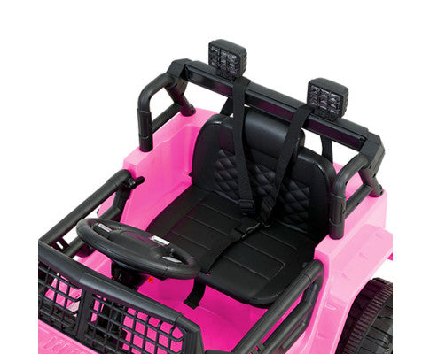 Kids Ride On Car Electric 12V Car Toys Jeep Battery Remote Control Pink - SM Everyday Living