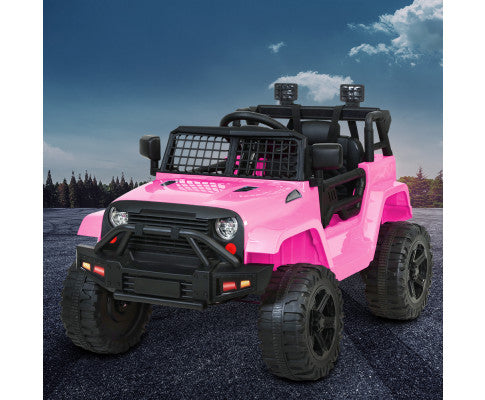 Kids Ride On Car Electric 12V Car Toys Jeep Battery Remote Control Pink