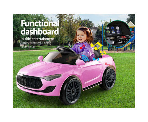 Kids Ride On Car Battery Electric Toy Remote Control Pink Cars Dual Motor