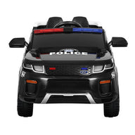 Kids Ride On Car Electric Patrol Police Toy Cars Remote Control 12V Black - SM Everyday Living