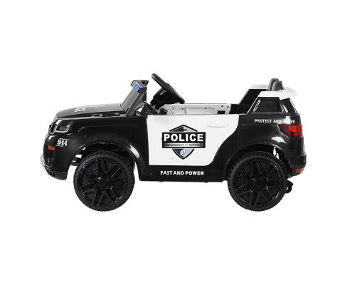 Kids Ride On Car Electric Patrol Police Toy Cars Remote Control 12V Black