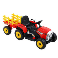 Ride On Car Tractor Trailer Toy Kids Electric Cars 12V Battery Red - SM Everyday Living