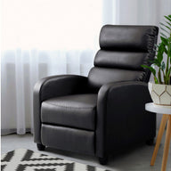 Luxury Recliner Chair Chairs Lounge Armchair Sofa Leather Cover Brown - SM Everyday Living