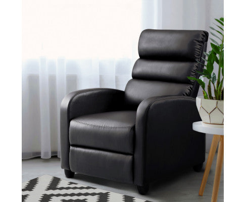 Luxury Recliner Chair Chairs Lounge Armchair Sofa Leather Cover Brown - SM Everyday Living