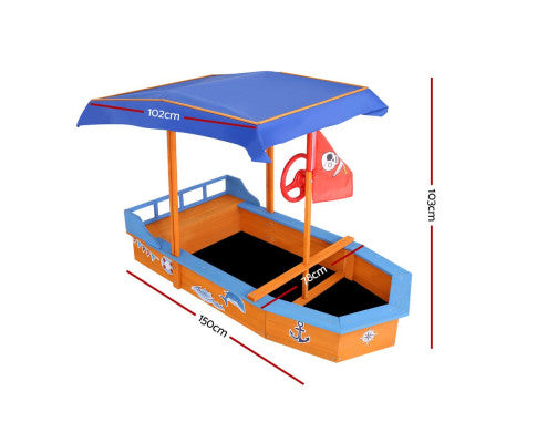 Boat-shaped Canopy Sand Pit