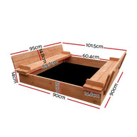 Wooden Outdoor Sandpit Set - Natural Wood - SM Everyday Living