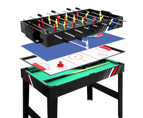 4FT 4-In-1 Soccer Table Tennis Ice Hockey Pool Game Football Foosball Kids Adult