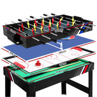 4FT 4-In-1 Soccer Table Tennis Ice Hockey Pool Game Football Foosball Kids Adult - SM Everyday Living