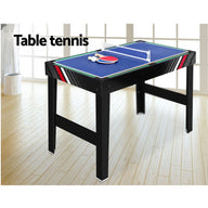 4FT 4-In-1 Soccer Table Tennis Ice Hockey Pool Game Football Foosball Kids Adult - SM Everyday Living