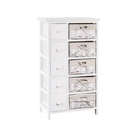 5 Basket Storage Drawers - White - SM Everyday Living