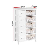 5 Basket Storage Drawers - White - SM Everyday Living