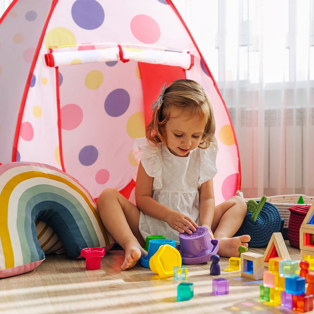 Kids Playhouse Play Tent Pop Up Teepee Red