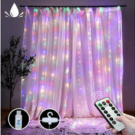 300 LEDs Window Curtain Fairy Lights 8 Modes and Remote Control for Bedroom (Multicolor, 300 x 300cm) - SM Everyday Living