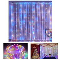 300 LEDs Window Curtain Fairy Lights 8 Modes and Remote Control for Bedroom (Multicolor, 300 x 300cm) - SM Everyday Living