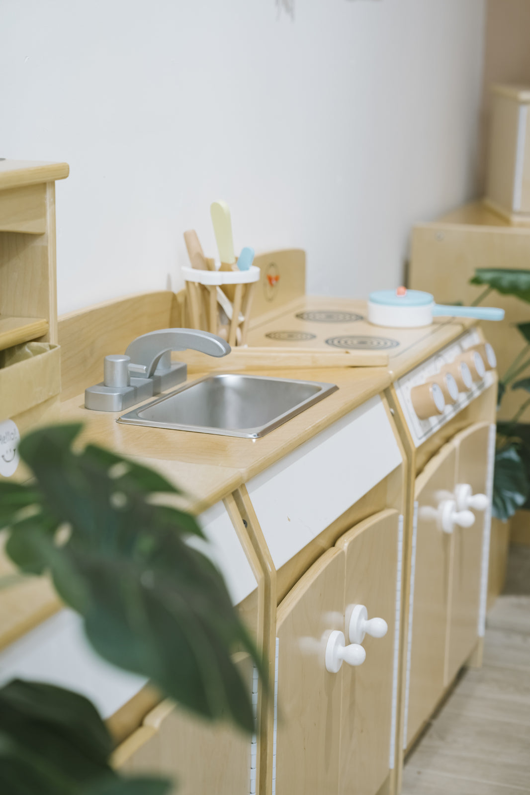 Kids Wooden Play Kitchen Sink