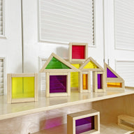 Wooden Acrylic Rainbow Building Blocks Set 40pcs