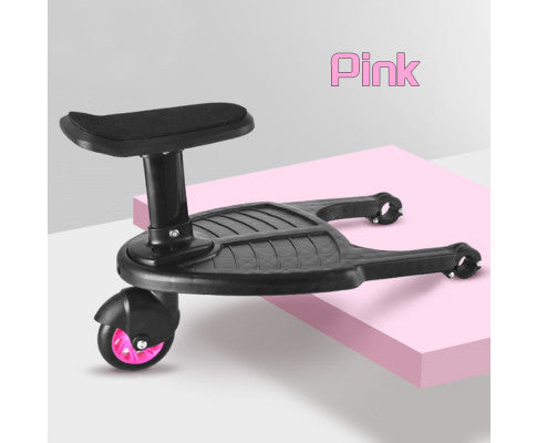 Stroller Step Board Toddler Buggys Wheel Standing Board Skateboard For Pram Kids Pink