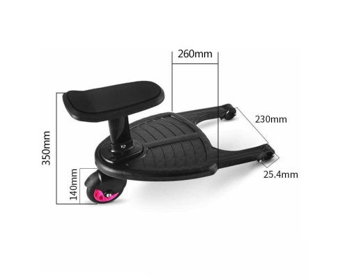 Stroller Step Board Toddler Buggys Wheel Standing Board Skateboard For Pram Kids Pink