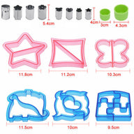 16 PCS Sandwich Cutter Kids DIY Toast Mold Bread Food Moulds