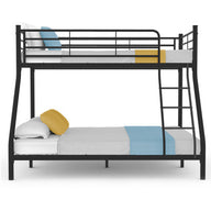 Kingston Slumber Metal Single over Double Bunk Bed Frame, Dark Matte Grey - SM Everyday Living