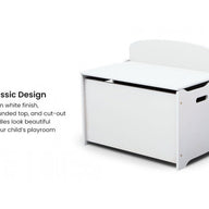 Deluxe Toy Box Kids Furniture Chest Bedroom Wooden Storage White - SM Everyday Living