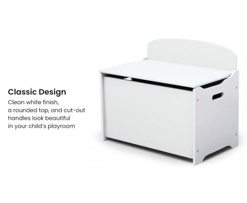 Deluxe Toy Box Kids Furniture Chest Bedroom Wooden Storage White - SM Everyday Living