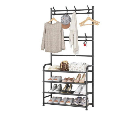 Clothes Rack with Shoe Rack Shelves - SM Everyday Living