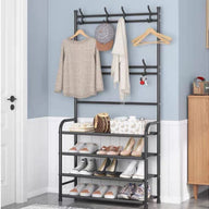 Clothes Rack with Shoe Rack Shelves - SM Everyday Living