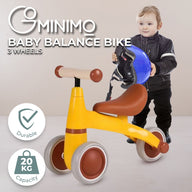 3 Wheels Baby Balance Bike Yellow