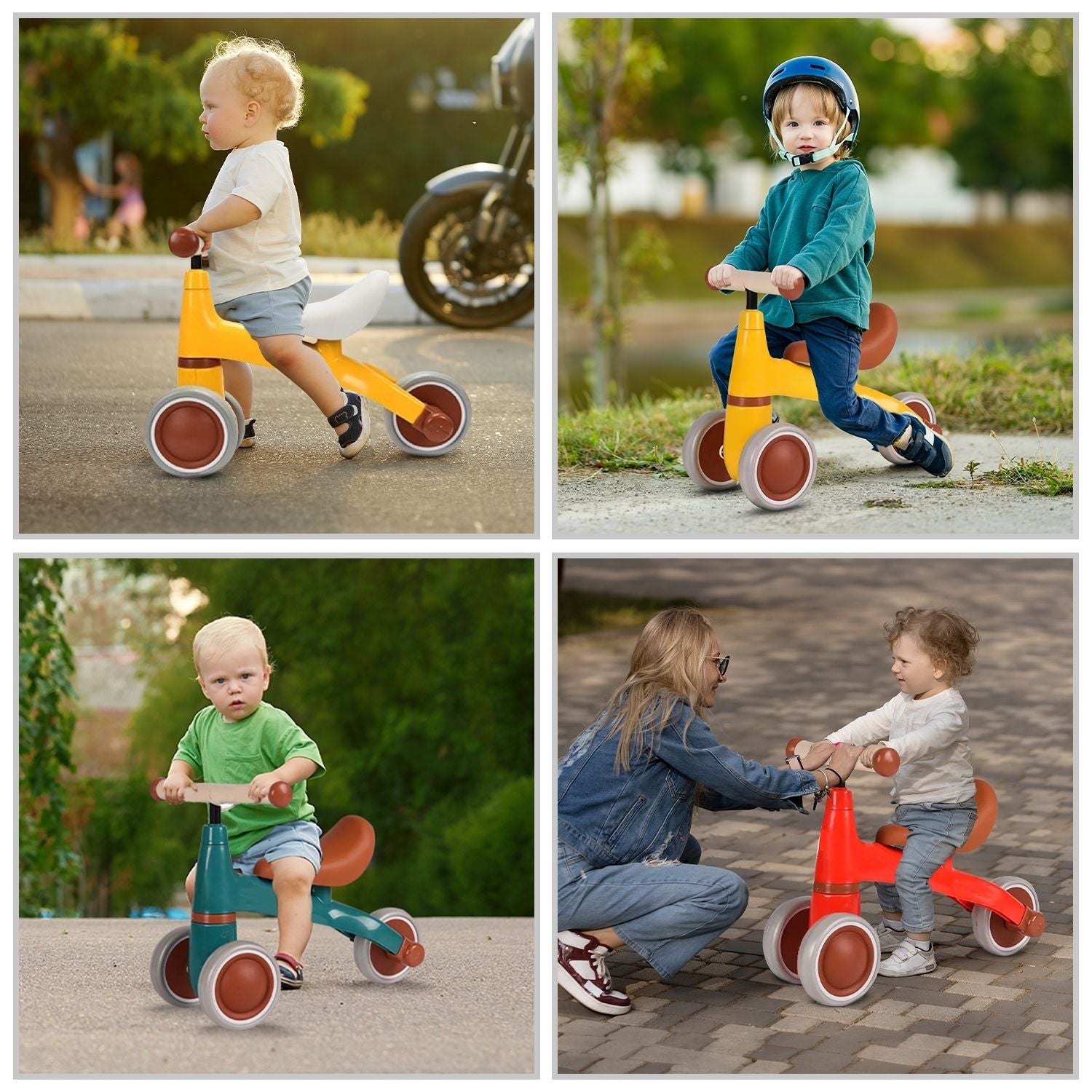 3 Wheels Baby Balance Bike Yellow