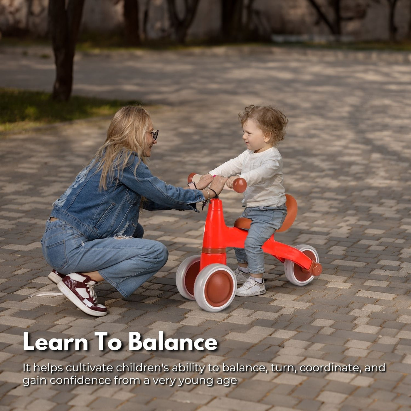 3 Wheels Baby Balance Bike Red