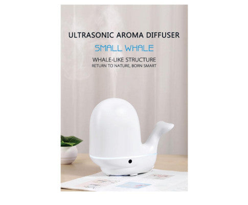 Essential Oil Aroma Diffuser USB - 180ml Whale Ultrasonic Childrens Night Light