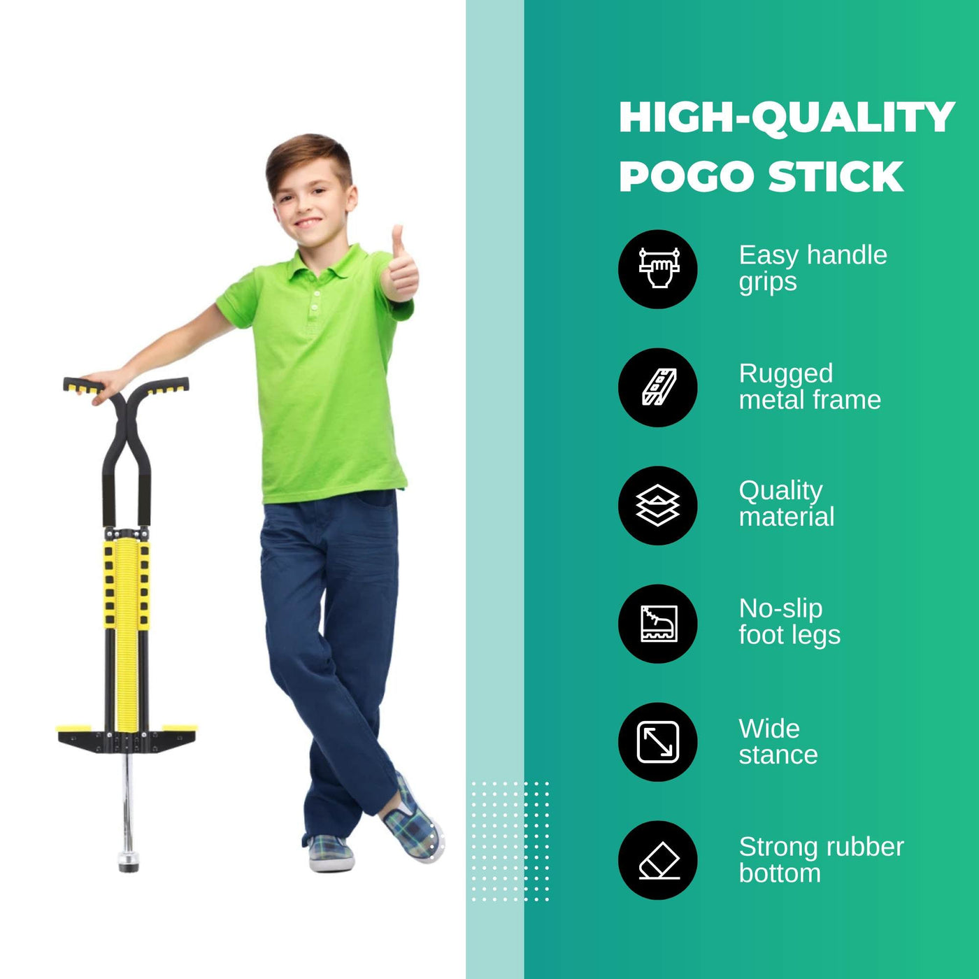 Yellow Pogo Stick Kids