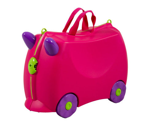 Kids Ride On Suitcase Luggage Pink