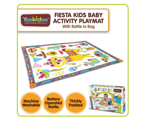 Fiesta Kids Baby Activity Playmat To Bag With Musical Rattle Padded - SM Everyday Living