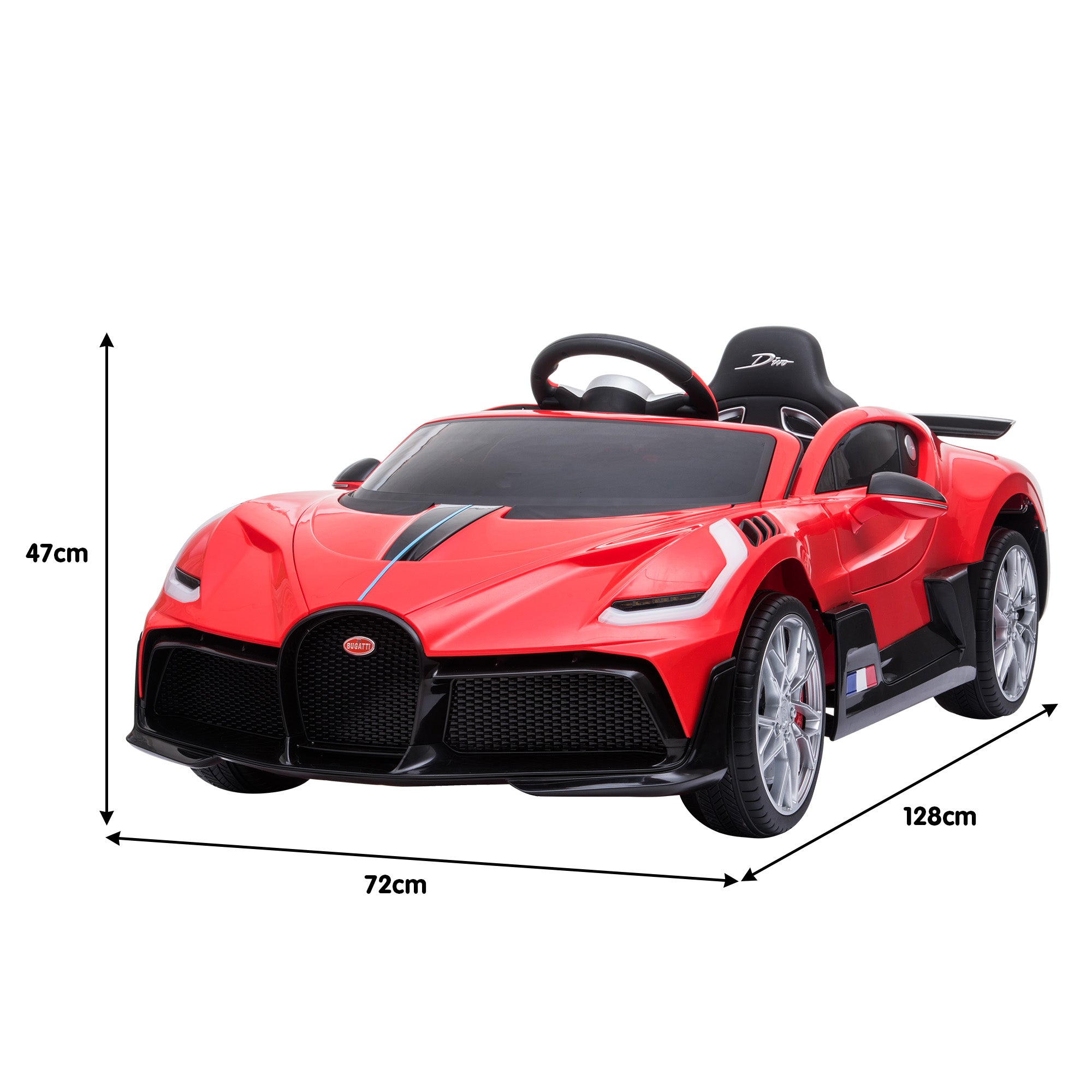 Bugatti Divo Kids Electric Ride On Car - Red