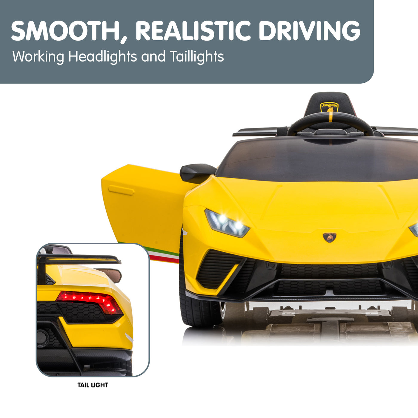 Lamborghini Kids Electric Ride On Car  - Yellow