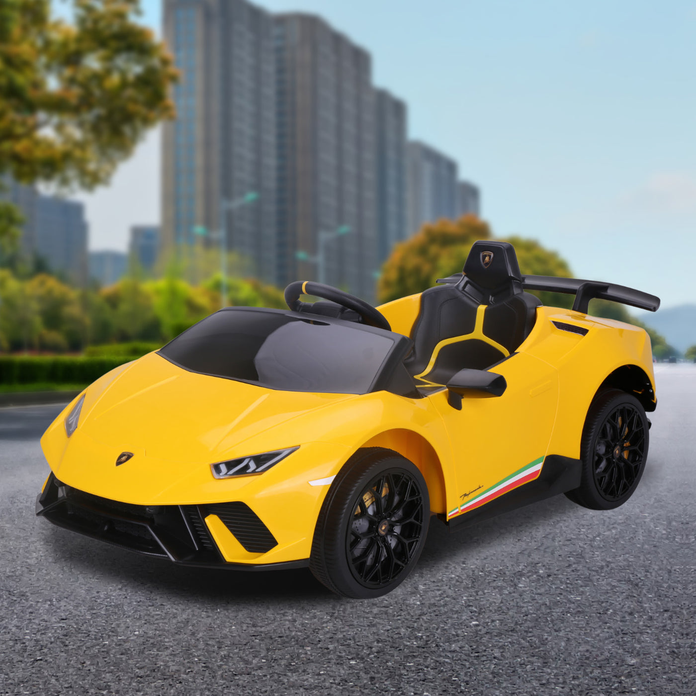 Lamborghini Kids Electric Ride On Car  - Yellow