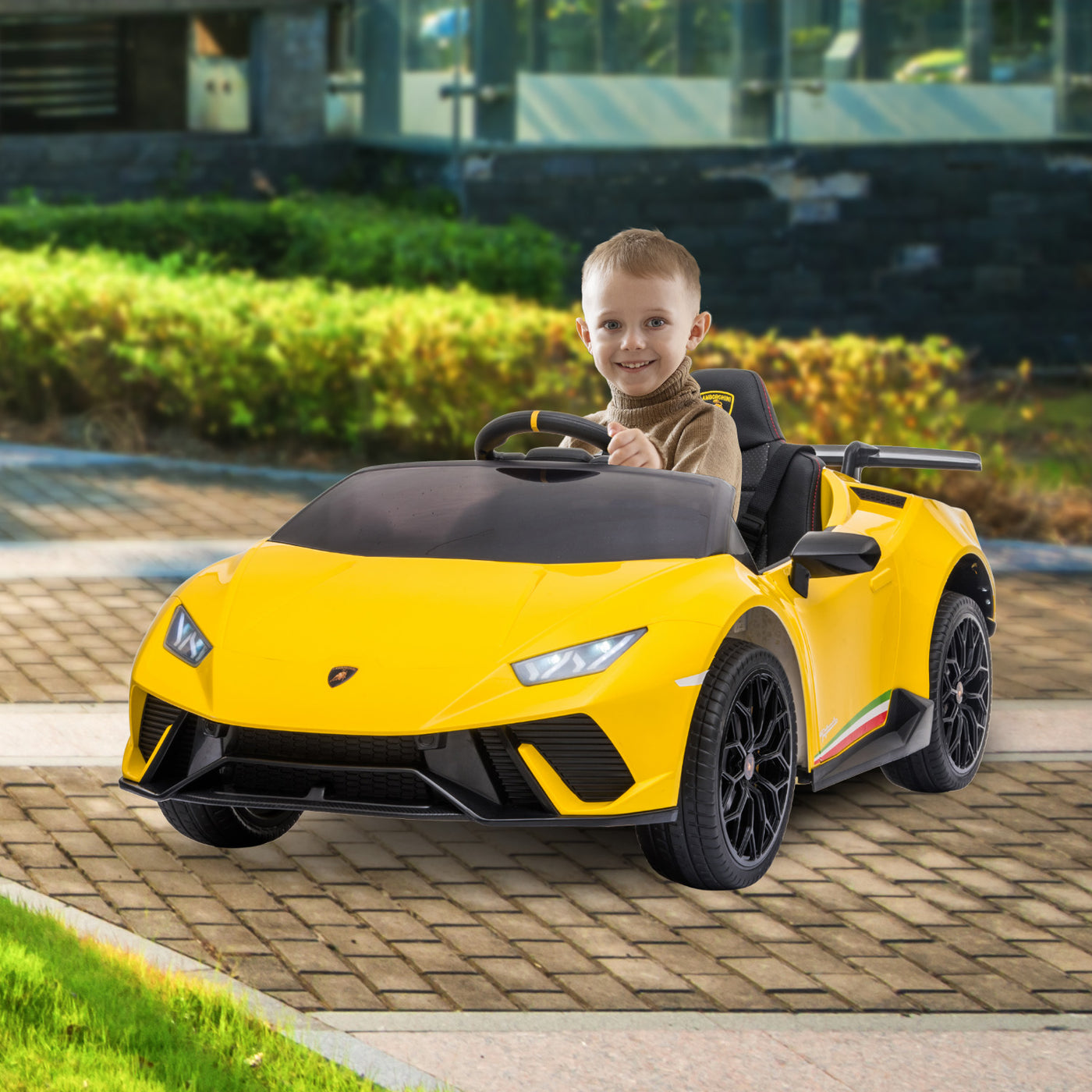 Lamborghini Kids Electric Ride On Car  - Yellow